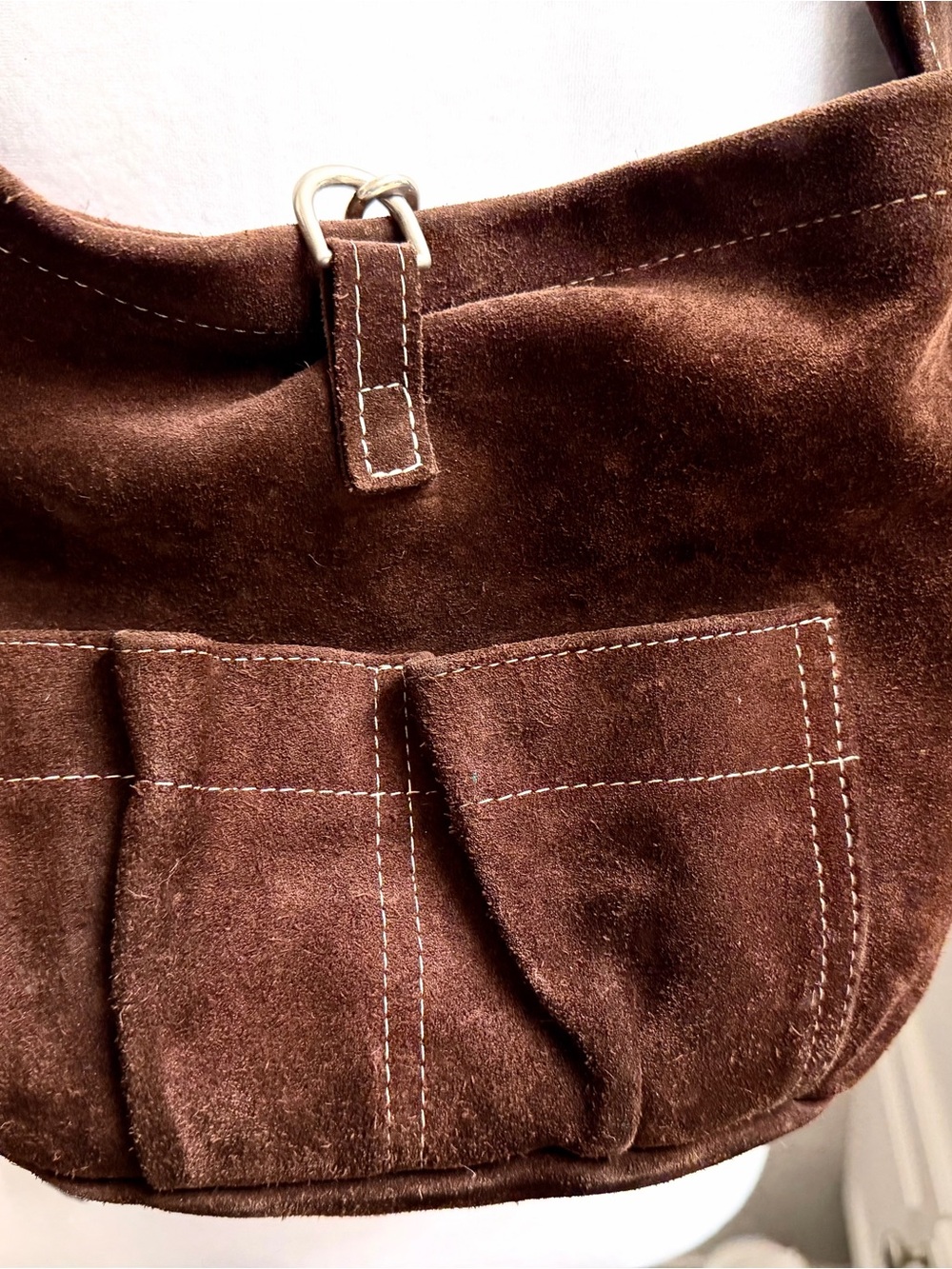 Tylie Malibu Brown Suede Shoulder Bag